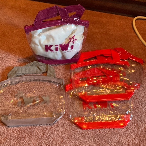 Kiwi Saint Tropez Toiletry/Make Up Pouches with Handles - Picture 1 of 9